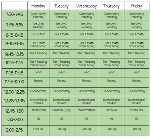 Class Schedule